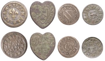 Wantage, Richard Stamp, Halfpenny, 1669, 2.75g/12h (N 234; BW. 159); John Webb, Farthing, 0....