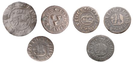 Wantage, Thomas Grove, Farthing, 0.48g/9h (N 228; BW. 149); John Hunsdon, Farthing, 1667, 1....