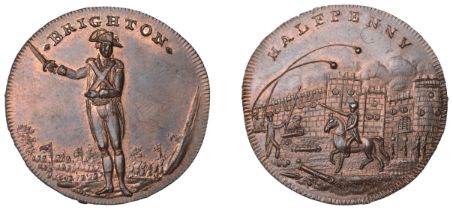 SUSSEX, Brighton, Benjamin Deverell [of Fleet Market, London], Skidmore's Halfpenny, officer...