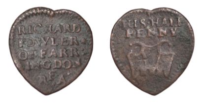 Faringdon, Richard Fowler, heart-shaped Halfpenny, undated, 2.06g/12h (N 1780; D 23A). Fine,...