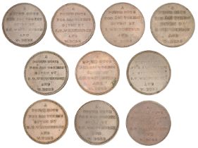 SOMERSET, Bath, Samuel Whitchurch and William Dore, Pennies, 1811 (10), 18.90g/12h, 18.60g/1...