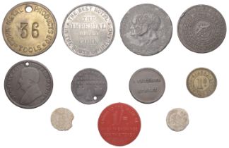 Miscellaneous Tokens and Checks, Co CORK, Cork, Cork Metal Products Ltd, uniface brass, stam...