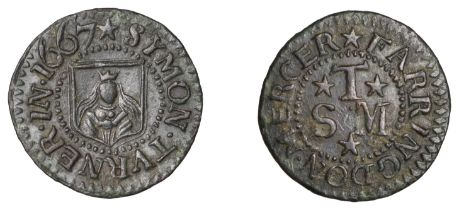 Faringdon, Symon Turner, Farthing, 1667, 0.95g/6h (N 6408; BW. 29). Very fine and very rare...