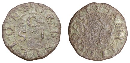 Chilton, Samuell Cooke, Farthing, 1664, 0.89g/6h (N â€“; D 16A; cf. DNW 140, 987). Excavated;...