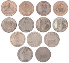 SUFFOLK, Beccles, issuer uncertain, Lutwyche's Halfpence, 1795 (2), 10.98g/6h (DH 16), 10.55...