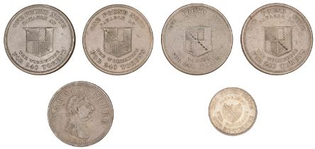 WARWICKSHIRE, Birmingham, Workhouse, Shilling, 1811, 4.68g/12h (D 10), Pennies (4), 1812 (2)...