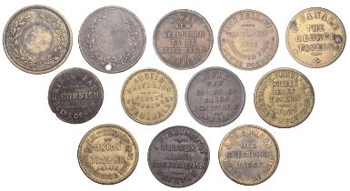 Borough of Lambeth: Brixton, The George Tavern, G. Canale, brass Fourpence by Taylor, 28mm (...