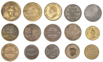 Borough of Islington: Chiswell Street, King's Head, O[wen] Morey, brass Penny and Sixpence b...