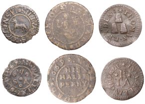 Wallingford, Thomas Rusden, Farthing, 0.85g/12h (N 218; BW. 141); Richard White, Halfpenny,...