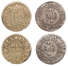 17th Century Tokens, CUMBERLAND, Cockermouth, A[nthony] B[ouch], Farthing, [16]64, 1.32g/9h...