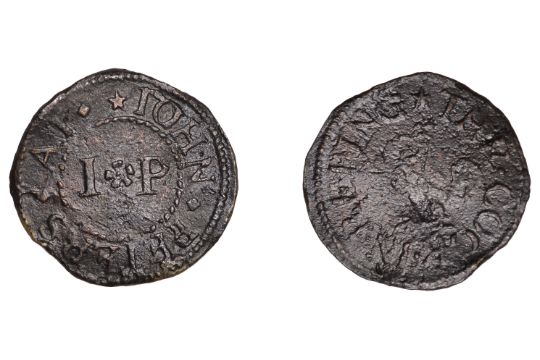 Reading, John Peters, Farthing, 1.21g/12h (N 197; BW. 103). Crimped, otherwise fine, dark pa...