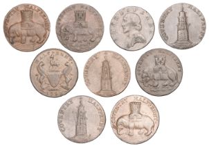 WARWICKSHIRE, Coventry, Robert Reynolds & Co, Halfpence (4), 1792 (2), 11.81g/6h (DH 231), 1...