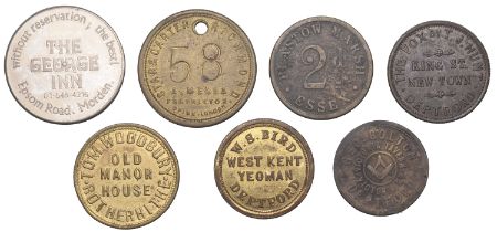 Borough of Lewisham: Deptford, The Fox, T[homas] Hunt, coated brass Threepence by Cottrill,...