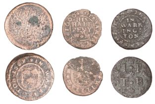 17th Century Tokens, LANCASHIRE, Warrington, John Dichfield, Halfpenny, 1669, 2.67g/12h (N 2...