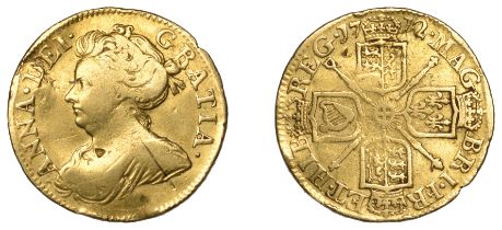Anne (1702-1714), Half-Guinea, 1712 (EGC 491; S 3575). Damaged, fine, reverse better, very r...