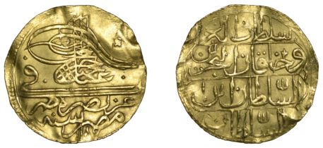 Abdul Hamid I, Zeri Mahbub, Misr 1187h, yr 1, first toughra, 2.55g/12h (OC 27-030-01; ICV 34...