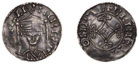 William I (1066-1087), Penny, Canopy type [BMC III], Wallingford, BeorhtmÃ¦r, brihtm[Ã¦r] on p...