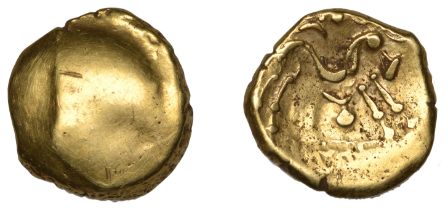 British Iron Age, GALLO-BELGIC, Stater, series E [Ambiani], Gallic War uniface type, blank,...