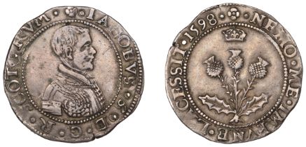 James VI (1567-1625), Seventh coinage, Ten Shillings, 1598, mm. quatrefoil, 5.97g/9h (SCBI 3...