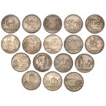 History of the Roman Republic, silver medals (17) by J. Dassier & Sons [struck c. 1748], viz...