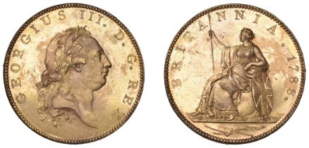 George III (1760-1820), Pre-1816 issues, 1788 (late Soho), pattern in brown gilt-copper, by...