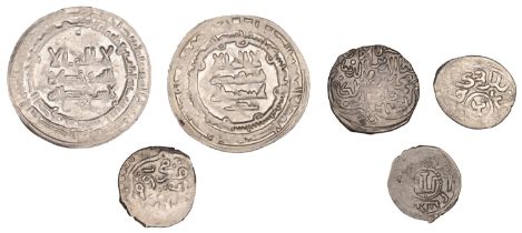 Samanid, Isma'il b. Ahmad, Dirham, al-Shash 282h (A 1443; ICV 1490); Nasr II b. Ahmad, Dirha...