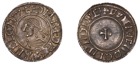 Ã†thelred II (978-1016), Penny, Last Small Cross type, London, Wulfric, pvlfric mÏ‰ on lvndene...