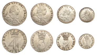 George III (1760-1820), Pre-1816 issues, Maundy set, 1795 (ESC 2238; S 3764) [4]. Lightly cl...
