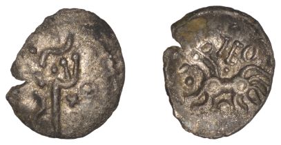 British Iron Age, DOBUNNI, Anted (20-43 AD), silver Unit, degraded profile, rev. annulate ho...