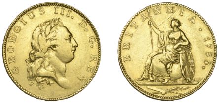 George III (1760-1820), Pre-1816 issues, 1788 (late Soho), pattern in gilt-copper, by J.P. D...