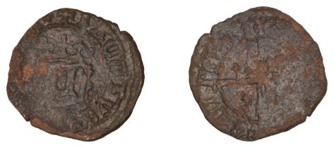 James III (1460-1488), Farthing (Black Money), type II, I R, five-fleured crown above, rev....