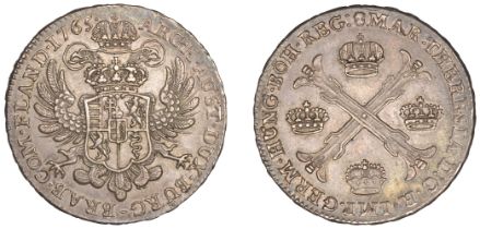 Austrian Netherlands, Maria Theresa, Kronenthaler, 1765, Brussels, 29.38g/6h (Delm. 388; Dav...