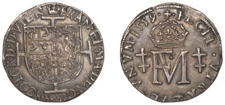 Mary (1542-1567), Second period (with Francis), Testoon, 1559, type I, 5.77g/12h (SCBI 58, 9...