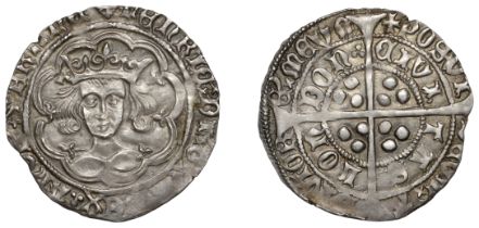 Henry VI (First reign, 1422-1461), Leaf-Trefoil issue, Groat, Class A, London, mm. crosses I...