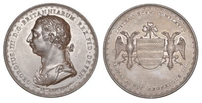 George III, Golden Jubilee, Salisbury, 1810, a copper medal, unsigned [by C.H. KÃ¼chler], lau...