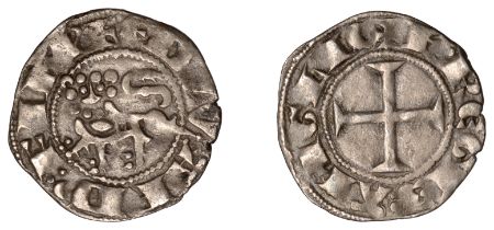 Edward I (issued during the lifetime of Henry III), Aquitaine, Denier au lion, reads fili' :...