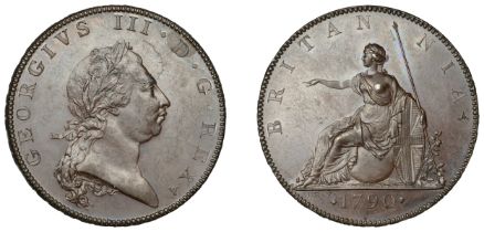 George III (1760-1820), Pre-1816 issues, 1790 (early Soho), pattern in bronzed-copper, by J....