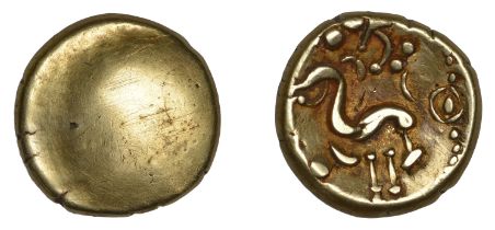 British Iron Age, GALLO-BELGIC, Stater, series E [Ambiani], Gallic War uniface type, blank,...