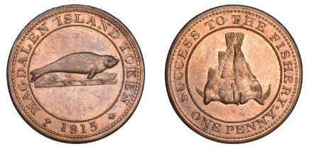 Canada, LOWER CANADA, Magdalen Island, Proof Penny, 1815, 17.20g/12h (Charlton LC-1; Breton...