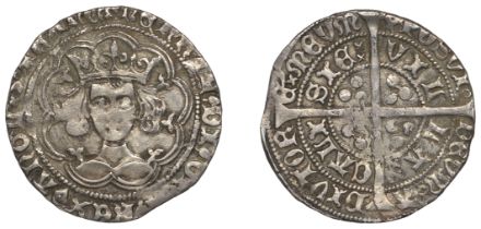 Henry VI (First reign, 1422-1461), Pinecone-Mascle/Annulet mule, Groat, Calais, mm. crosses...