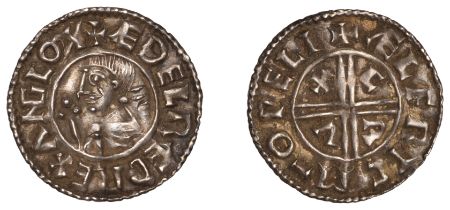 Ã†thelred II (978-1016), Penny, CRVX type, Wallingford, Ã†lfric, Ã¦lfric mÂ¯o peli, 1.61g/6h (SC...