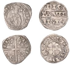 Richard I, Denier, Poitou, 0.81g/9h (E 8; S 8008); Henry IV-VI, Hardi d'Argent, star above c...