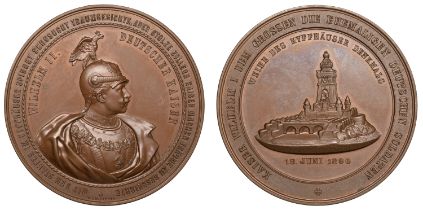 GERMANY, Unveiling of the KyffhÃ¤user Monument, 1896, a bronze medal by H. DÃ¼rrich & K.S. (?)...