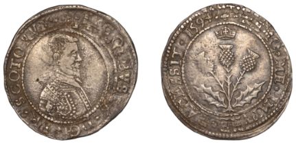 James VI (1567-1625), Seventh coinage, Five Shillings, 1594, mm. quatrefoil, 2.91g/6h (SCBI...