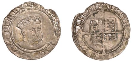 Henry VIII (1509-1547), Posthumous coinage, Sixpenny Groat, type IV, Dublin, mm. P on rev. o...
