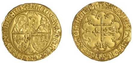Henry VI, Salut d'or, Rouen, mm. lion, ave inscribed downwards, pellet-in-annulet below x of...