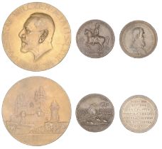 AUSTRIA, 80th Birthday of Hans, Graf Wilczek, 1917, a bronze medal by J. Tautenhayn, 66mm; P...