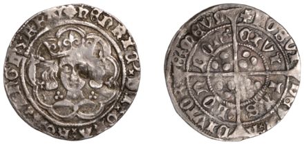 Henry VI (First reign, 1422-1461), Trefoil issue, Groat, class A, London, mm. crosses IIIb/V...