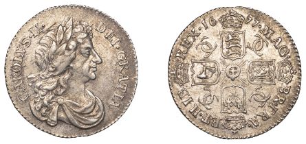 Charles II (1660-1685), Sixpence, 1677 (ESC 571; S 3382). Good very fine Â£200-Â£260