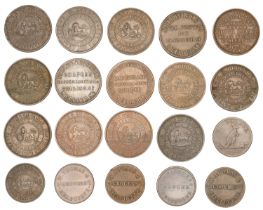 Australia, VICTORIA, Melbourne, Hide & De Carle, Pennies (3) and Halfpenny, 1857 (G 107, 107...